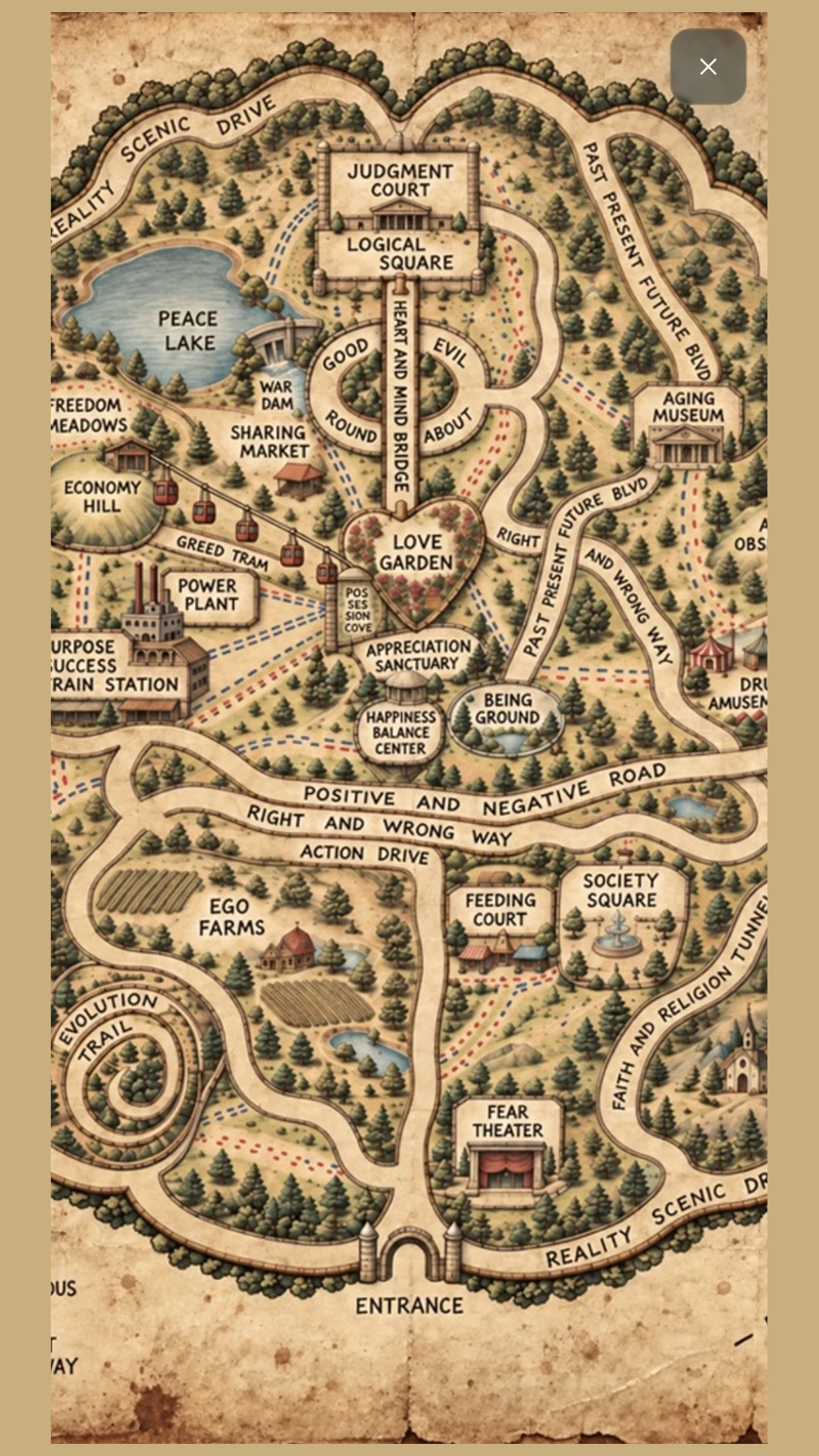 Think Town's illustrated map of the mind
